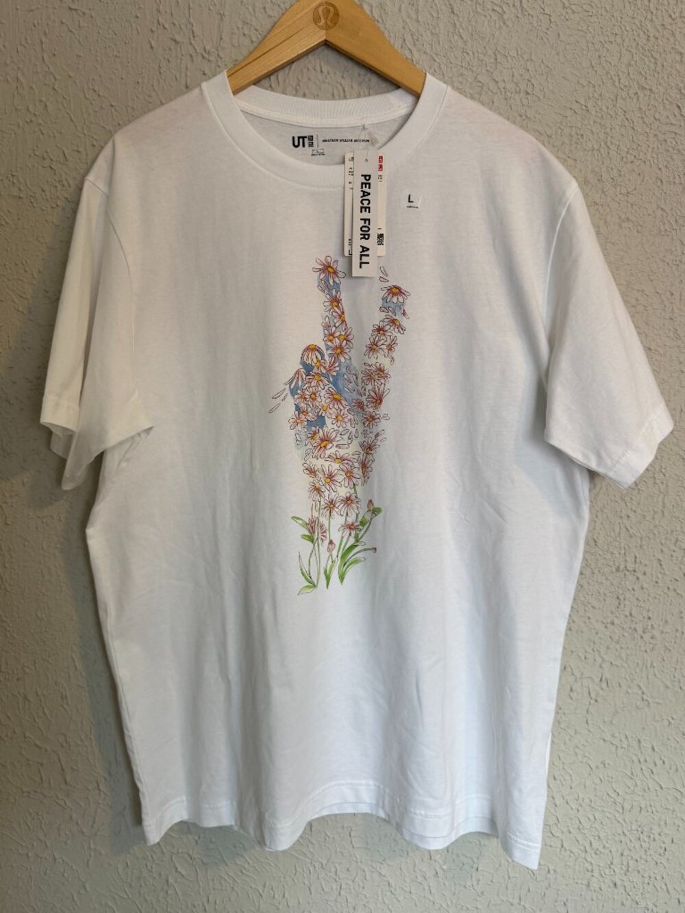 RARE White Flower Peace JW Anderson Tee